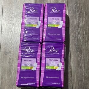 Poise Daily Liners - 4 Packs X 48 Liners
